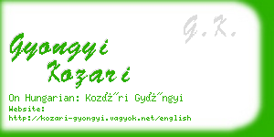 gyongyi kozari business card